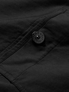 Stone Island - Logo-Appliquéd Cotton and Wool-Blend Overshirt - Black
