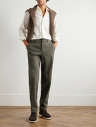 Loro Piana - Jarno Austin Straight-Leg Stretch-Cotton Twill Trousers - Green
