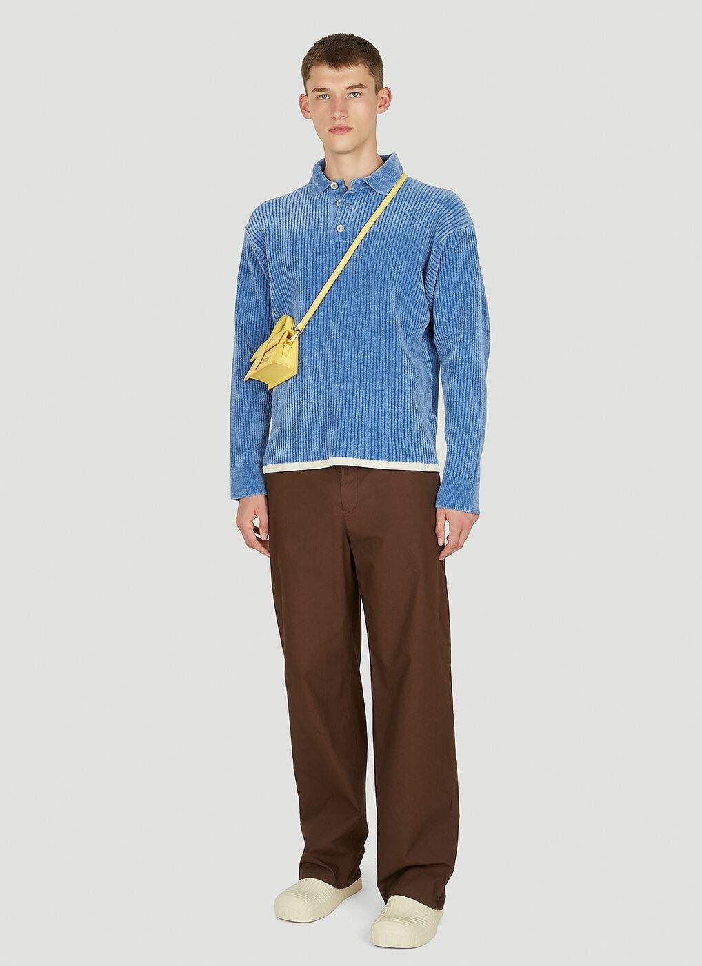 Le Duci Polo Sweater in Blue Jacquemus