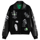 END. X The Great Frog Varsity Jacket in Black/Emerald