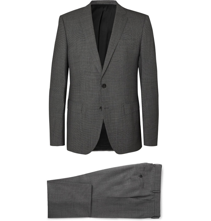 Photo: Hugo Boss - Grey Huge/Genius Slim-Fit Puppytooth Wool Suit - Gray