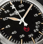 Bell & Ross - BR V1-92 Military Automatic 38.5mm Stainless Steel and Leather Watch, Ref. No. BRV192-­‐MIL-­‐ST/SCA - Black