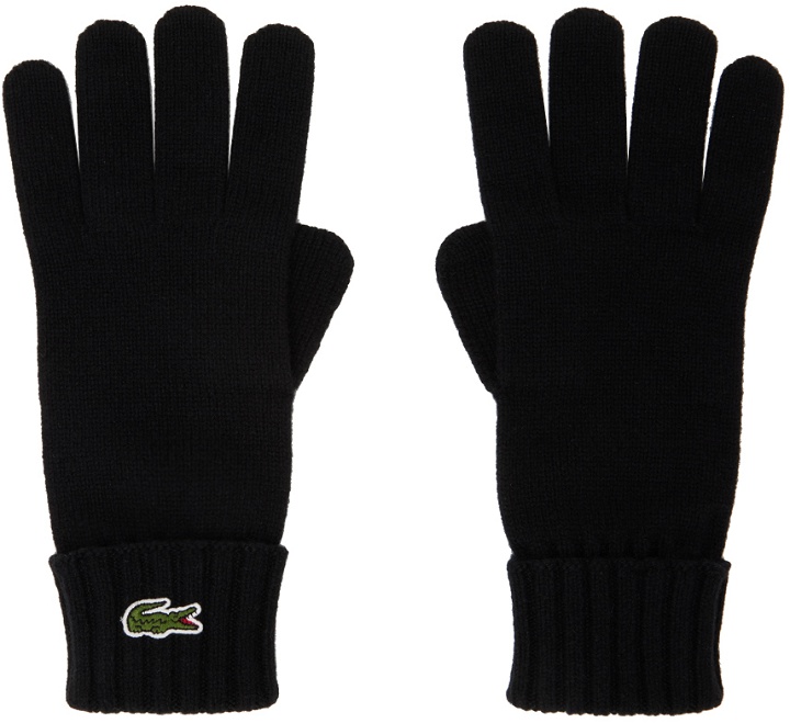 Photo: Lacoste Black Patch Gloves
