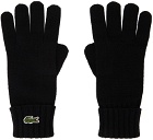 Lacoste Black Patch Gloves
