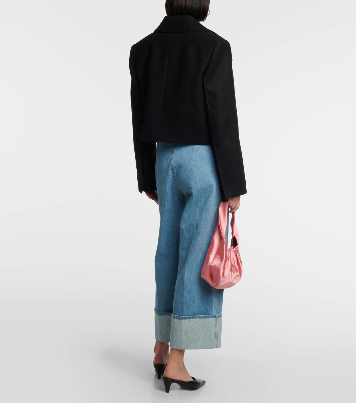 Patou Cropped wool-blend jacket