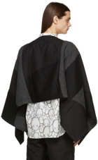 Comme des Garçons Shirt Black & Grey Wool Shawl