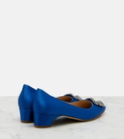 Manolo Blahnik Hangisi embellished satin pumps