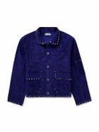 BODE - Studded Suede Jacket - Blue