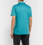 Zimmerli - Slim-Fit Sea Island Cotton-Jersey Polo Shirt - Blue