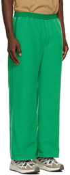 Situationist Reversible Green Satin & Fleece Trousers