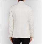Brunello Cucinelli - Off-White Slim-Fit Wool and Silk-Blend Tuxedo Jacket - Men - Off-white