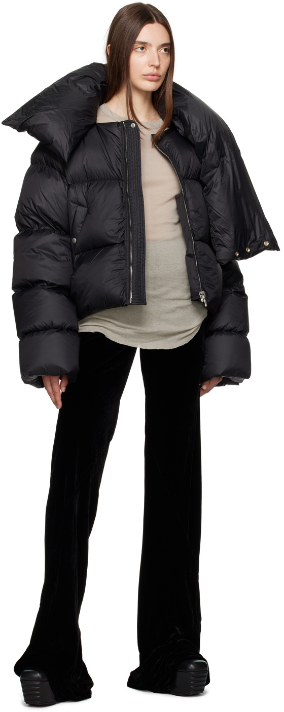 rick owens funnel neckダウン　23fw Shop Black Porterville Funnel Neck Down Jacket on Sale at