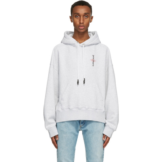 Photo: Palm Angels Grey Statement Hoodie