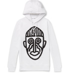 Comme des Garçons SHIRT - Printed Loopback Cotton-Jersey Hoodie - White