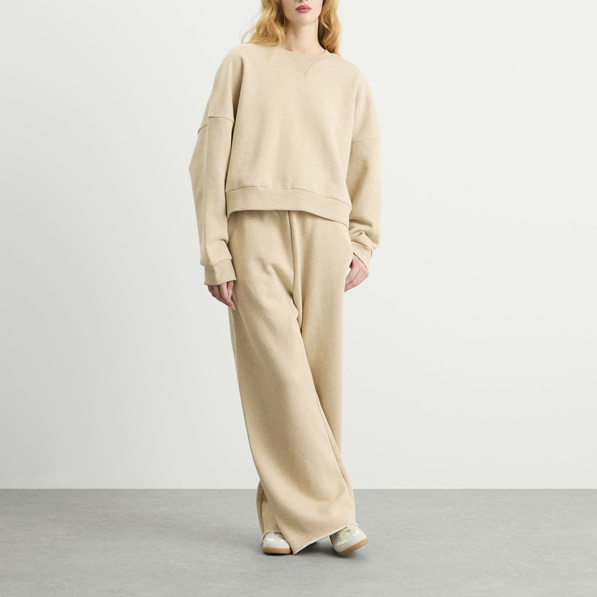 Entire Studios Women's Box Crewneck Sweater in Taupe