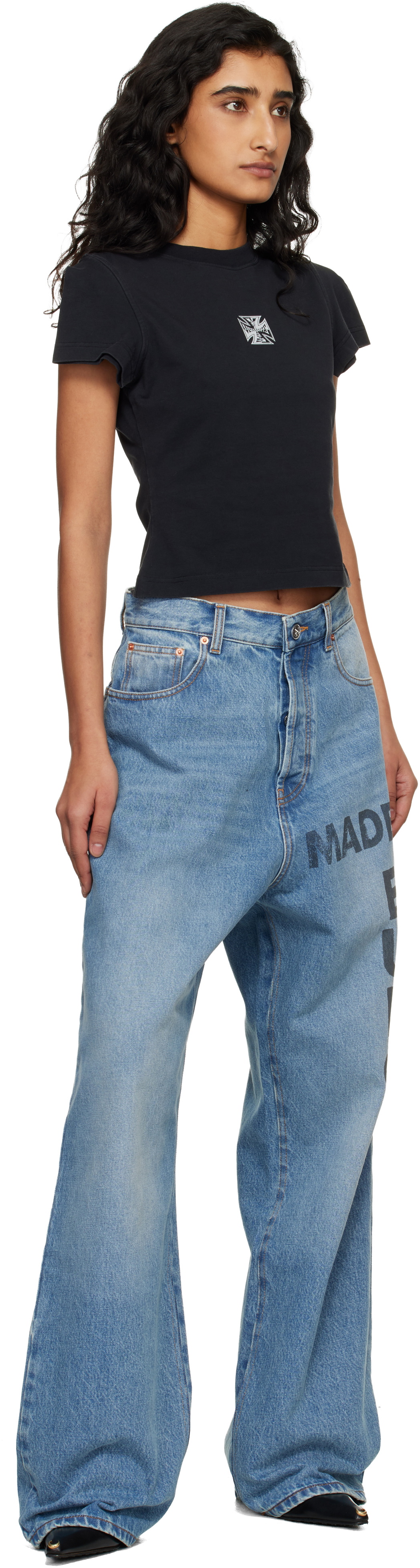 VETEMENTS Blue 'Made In Europe' Jeans