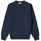 Country Of Origin Men's Supersoft Seamless Crew Knit in Vintage Heather Navy