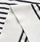 Handvaerk - Striped Pima Cotton Polo Shirt - White