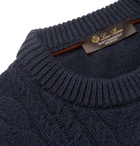 Loro Piana - Cable-Knit Baby Cashmere Sweater - Men - Navy