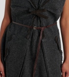 Prada Ruffled wool minidress