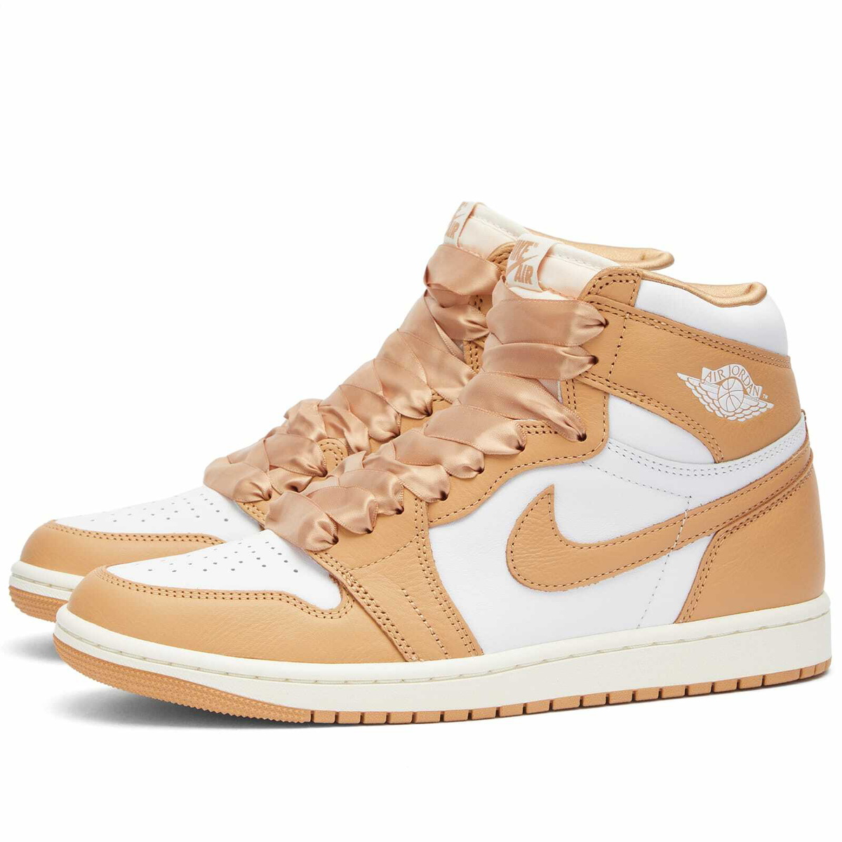 Air Jordan Women's 1 Retro Hi-Top OG Sneakers in Praline/White Nike ...