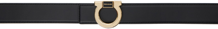 Photo: Ferragamo Black & Brown Fixed Gancini Reversible Belt
