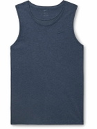 Nike Training - Primary Logo-Embroidered Cotton-Blend Dri-FIT Tank Top - Blue