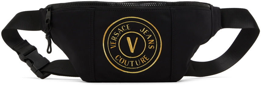 Versace Jeans Couture Black V-Emblem Pouch Versace