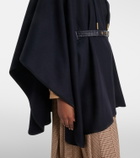Moncler Belted wool-blend cape
