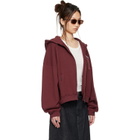 LU'U DAN BRUCE LEE x LỰU ĐẠN Burgundy Zip Hoodie