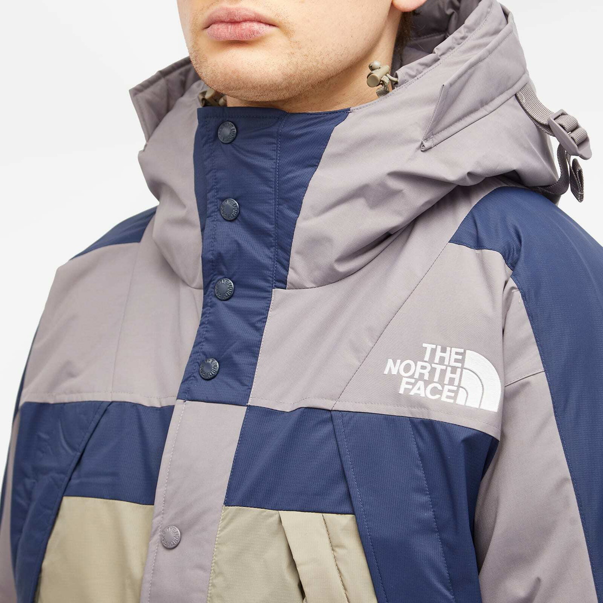 The North Face Men's UE Heavyweight Mountain Down Jacket in Lunar  Stone/Cavern Grey