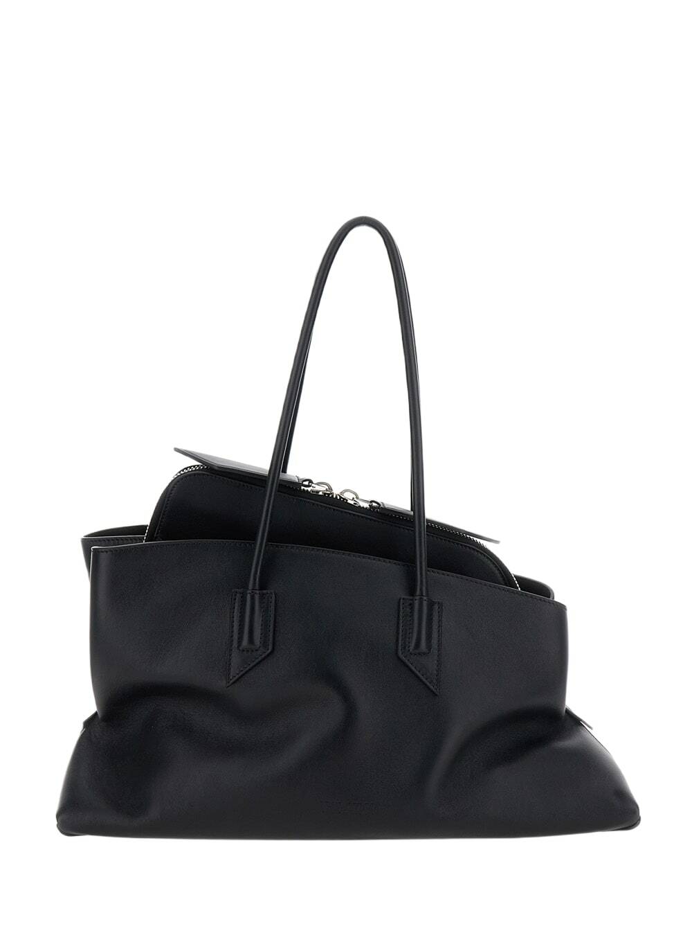 The Attico Black 'La Passeggiata Medium' Top Handle Bag The