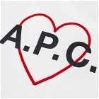 A.P.C. Valentin Heart Logo T-Shirt in White