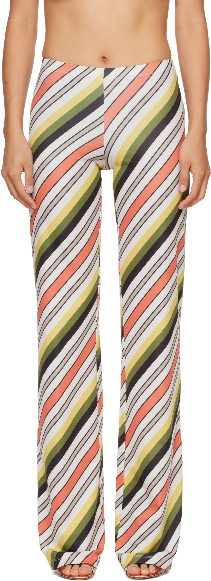 Jean Paul Gaultier Multicolor 'The Retro Stripe' Trousers