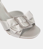 Rene Caovilla Bow-embellished satin sandals