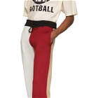 424 Red and White Colorblocked Lounge Pants