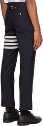 Thom Browne Navy 4-Bar Trousers