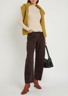 Vince Mock-neck Lace top Cream
