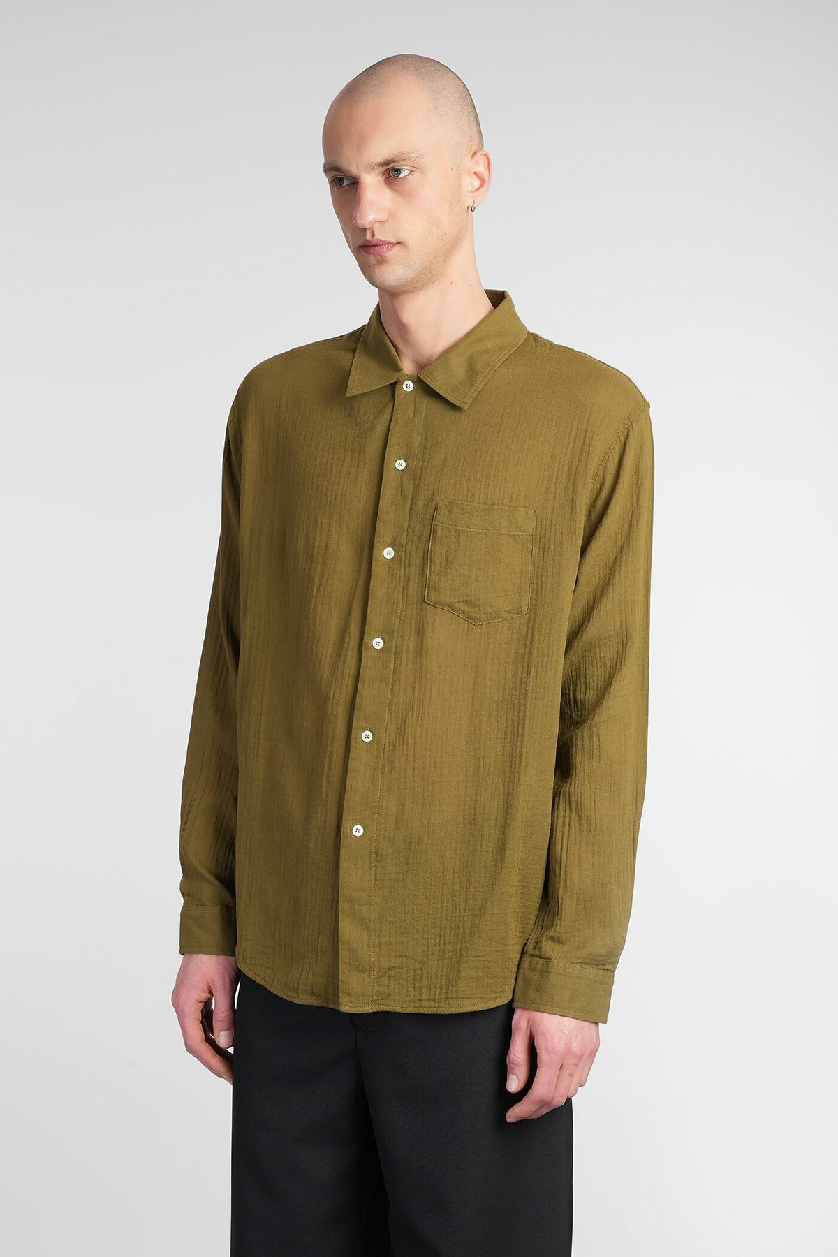 Séfr Leo Shirt In Green Cotton Séfr