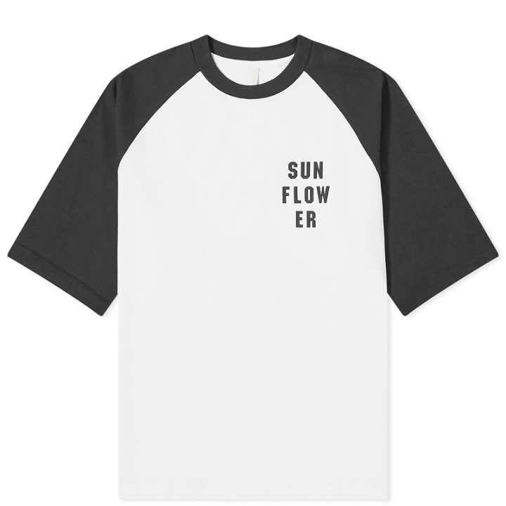 Photo: Sunflower Men's Baseball T-Shirts in Black
