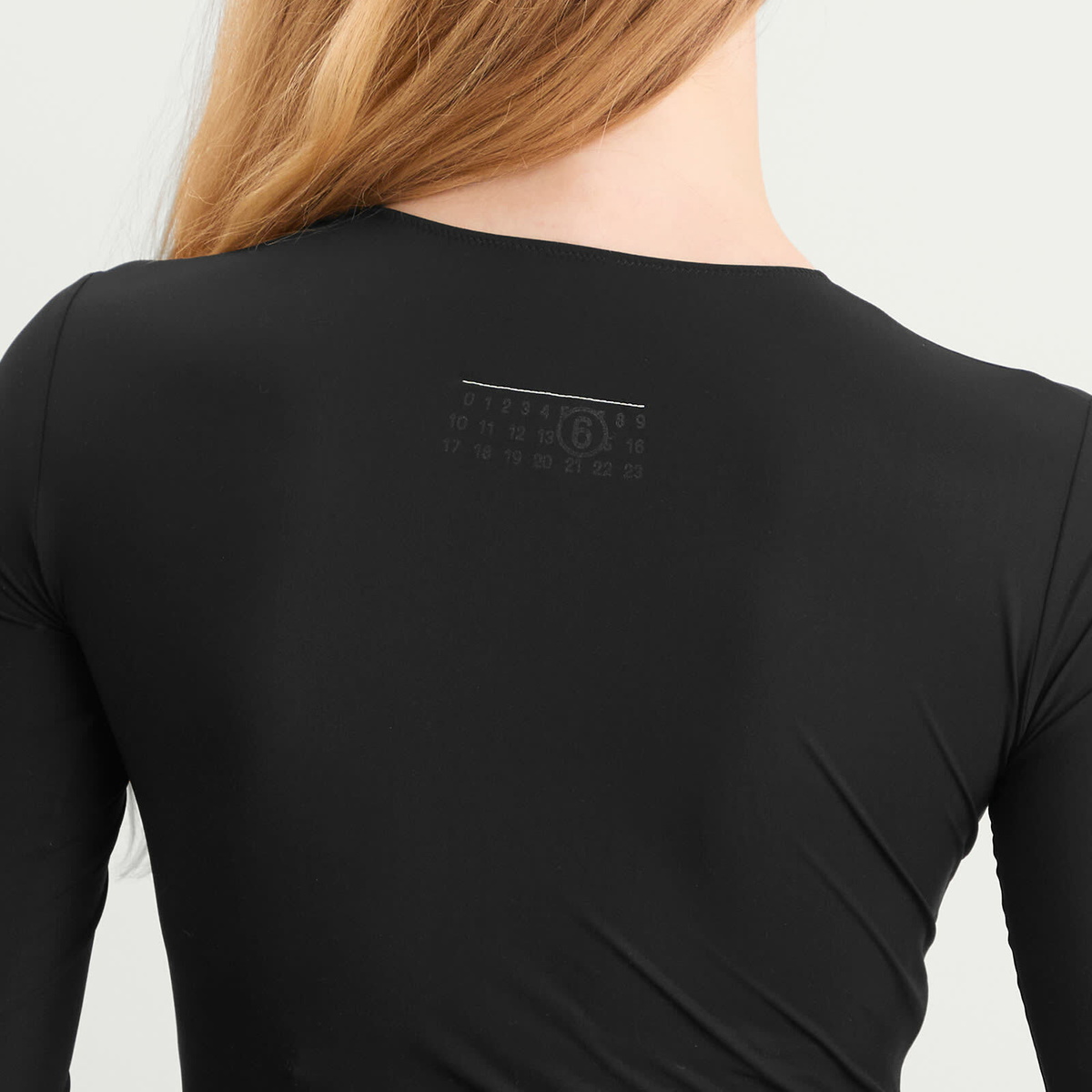 MM6 Maison Margiela Women's Long Sleeve Bodysuit in Black