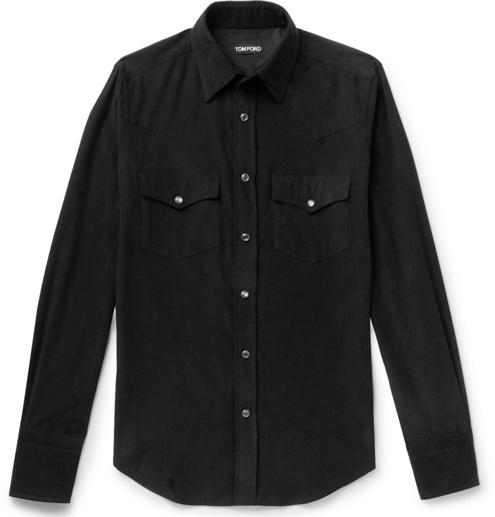 Photo: TOM FORD - Cotton-Corduroy Western Shirt - Black