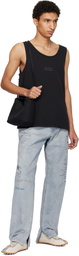 MM6 Maison Margiela Black Triangle Mesh Crossbody Bag