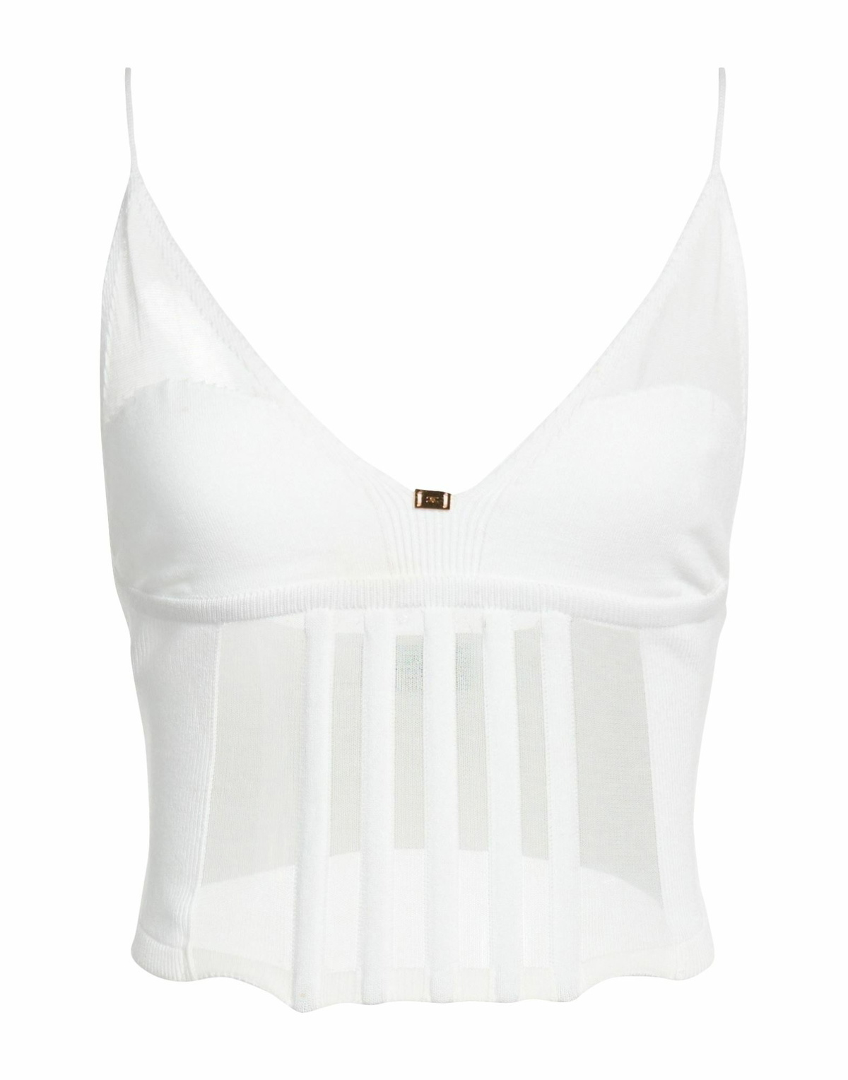 Elisabetta Franchi Womens Top Ivory