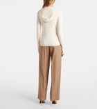 Victoria Beckham Wool-blend jersey zip-up hoodie