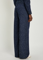 Jacquemus Le De-nimes Large Frayed Wide-leg Jeans Navy