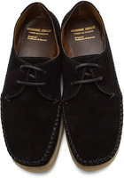 Comme des Garçons Homme Deux Black Padmore & Barnes Edition Suede Loafers