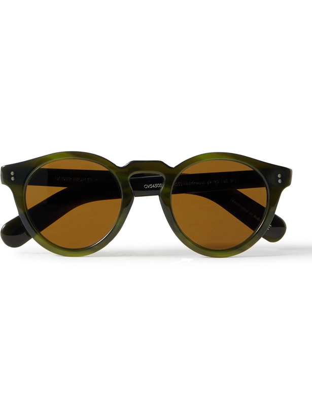 Photo: OLIVER PEOPLES - Martineaux Round-Frame Tortoiseshell Acetate Sunglasses - Green