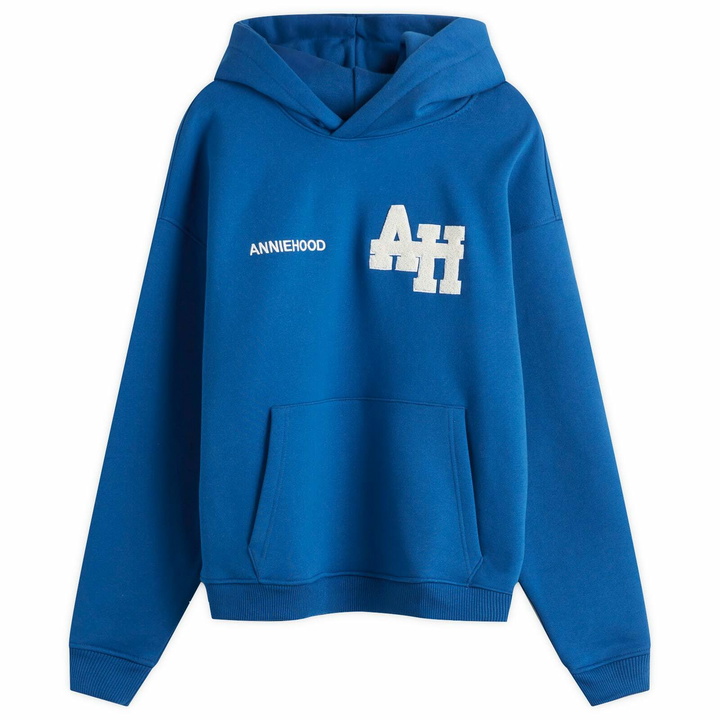 Photo: ANNIE HOOD Men's College Hoodie in Navy