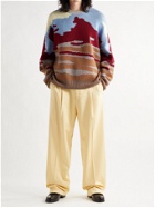 Acne Studios - Wool and Cotton-Blend Jacquard Sweater - Brown